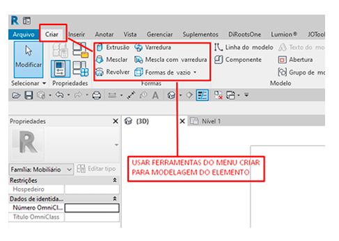 Como salvar modelagem no local como família carregável no REVIT - SPBIM