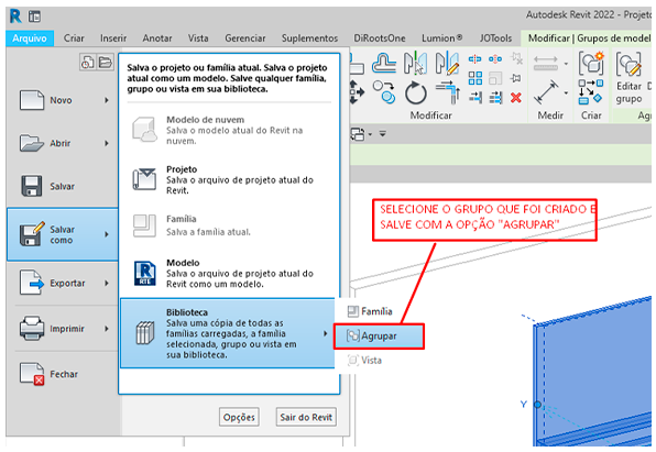 Como salvar modelagem no local como família carregável no REVIT - SPBIM